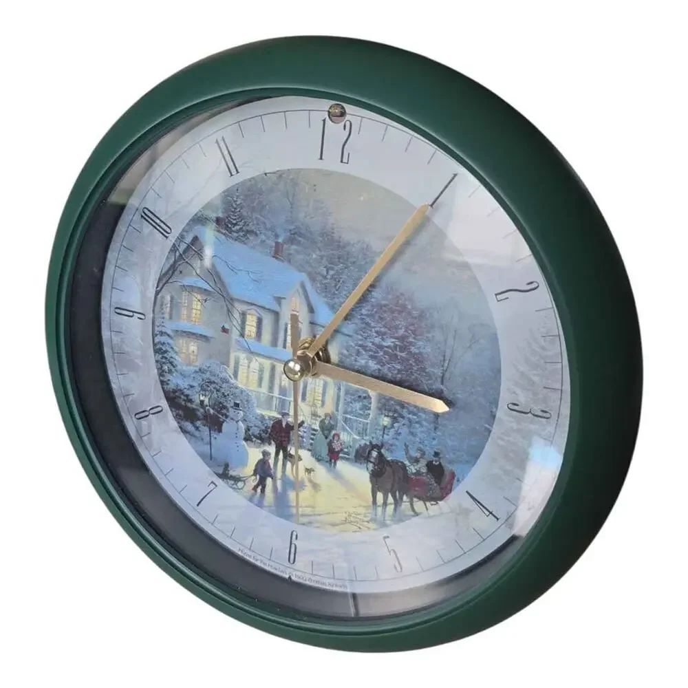 Thomas Kinkade Christmas Carol Clock Home for the Holidays
